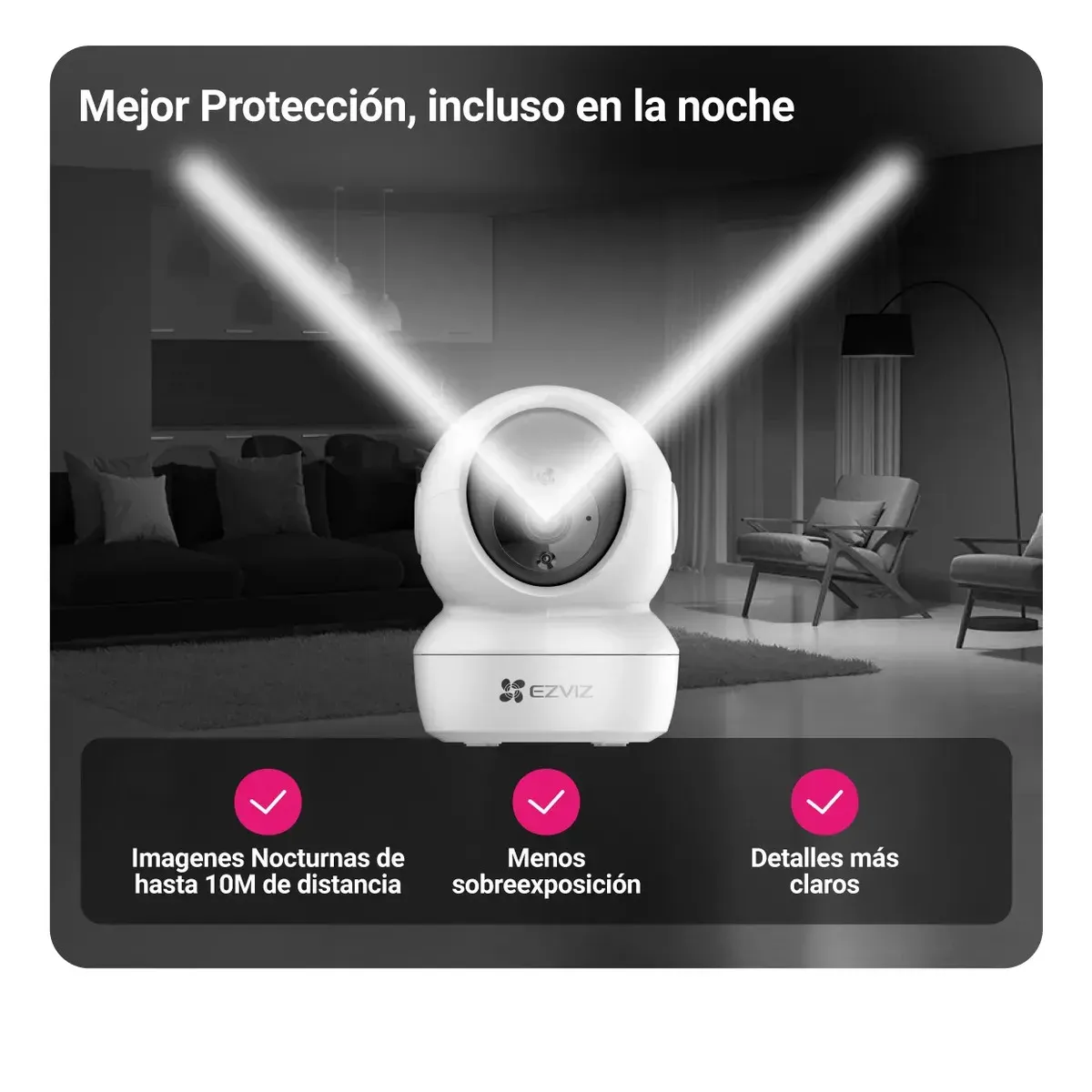 CCTV CAMARA IP EZVIZ H6C 2MP WIFI/MIC 360 - Image 4