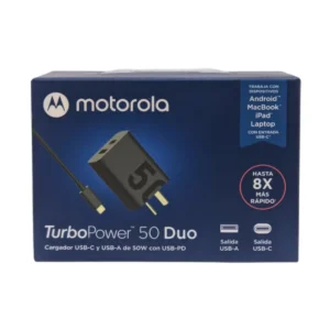 CARGADOR CELULAR MOTOROLA TIPO C DUO 50W