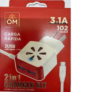 CARGADOR CELULAR OM V8 3.1 A
