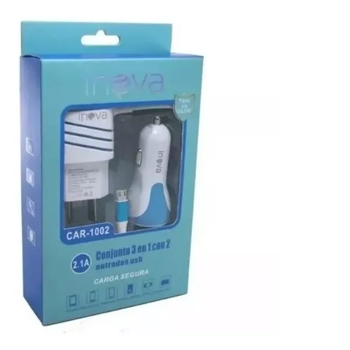CARGADOR CELULAR INOVA 3 EN 1 CAR-1002