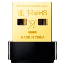 TP-Link Archer T2U AC600 Adaptador Inalámbrico Nano de Doble Banda - Negro