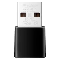 Adaptador USB inalámbrico Mercusys Nano MA12N 300Mbps - Negro