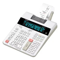 Calculadora de bobina bivolt Casio FR-2650RC - Blanca