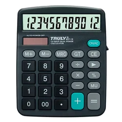 Truly 837-12 Calculadora de promedio de 12 dígitos
