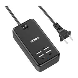 Cargador Satélite Multifuncional A-R23 6 Puertos 30W - Negro