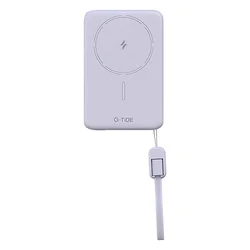 Cargador Portátil G-Tide Slim 01 5000mAh USB-C a USB-C Sin Cable - Lila
