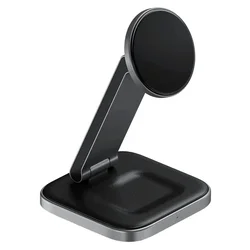 Cargador Satechi ST-Q21FM Inalámbrico con Soporte para Coche - Negro