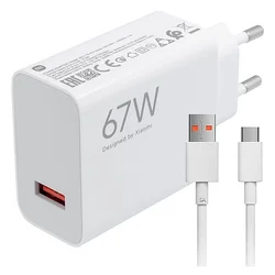 Cargador Xiaomi Hypercharge Combo MDY-12-EH 67W USB-A - Blanco