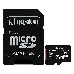 Tarjeta de memoria micro SD Kingston Canvas Select Plus 64 GB 100 Mbs - SDCS3/64 GB