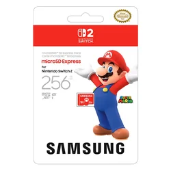 Tarjeta Memoria Samsung Express Nintendo Switch 2 Micro SD 256GB 800Mbs