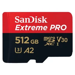 Tarjeta de memoria Micro SD SanDisk Extreme Pro de 512 GB y 200 MB - SDSQXCD-512G-GN6MA