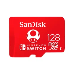 Tarjeta de Memoria SanDisk Nintendo Switch Micro SD 128GB 100MBs - SDSQXAO-128G-GNCZN
