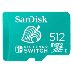 Tarjeta de Memoria SanDisk Nintendo Switch Micro SD 512GB 100Mbs - SDSQXAO-512G-GNCZN