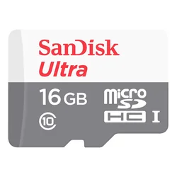 Tarjeta de Memoria Micro SD Sandisk Ultra 16GB 80MBs - SDSQUNS-016G-GN3MA