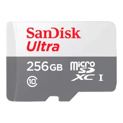 Tarjeta de Memoria Micro SD Sandisk Ultra 256GB 100MBs - SDSQUNR-256G-GN6TA