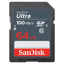 Tarjeta de memoria DD Sandisk Ultra de 64 GB y 100 MB - SDSDUNR-064G-GN3IN