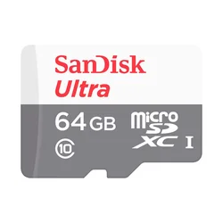 Tarjeta de memoria Micro SD Sandisk Ultra de 64 GB y 100 MB - SDSQUNR-064G-GN3MA