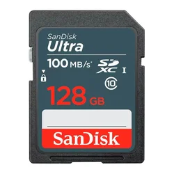 Tarjeta de memoria SD C10 Sandisk Secure Digital de 128 GB y 100 MB/s - SDSDUNR-128G-GN3IN