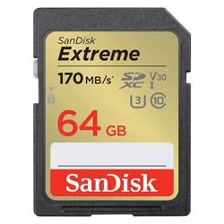 Tarjeta de memoria SD SanDisk Extreme de 64 GB y 170 MB - SDSDXV2-064G-GNCIN