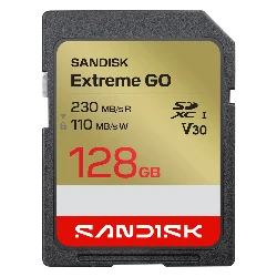Tarjeta de memoria SD SanDisk Extreme Go de 128 GB y 230 MB - SDSDXGN-128G-GNCIN