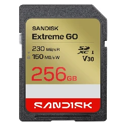 Tarjeta de memoria SD SanDisk Extreme Go 256 GB 230 Mbs - SDSDXGN-256G-GNCIN