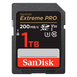 Tarjeta de memoria SD SanDisk Extreme Pro de 1 TB y 200 MB/s - SDSDXXD-1T00-GN4IN