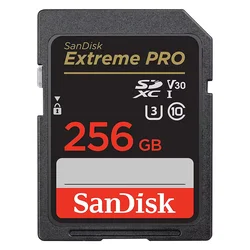 Tarjeta de memoria SD Sandisk Extreme Pro de 256 GB y 200 MB - SDSDXXD-256G-GN4IN