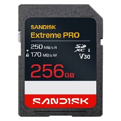 Tarjeta de memoria SD SanDisk Extreme Pro de 256 GB y 250 MB - SDSDXXJ-256G-GSCIN