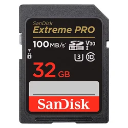 Tarjeta de memoria SD Sandisk Extreme Pro de 32 GB y 100 MB - SDSDXXO-032G-GN4IN