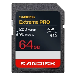 Tarjeta de memoria SD SanDisk Extreme Pro de 64 GB y 200 MB - SDSDXXU-064G-GSCIN