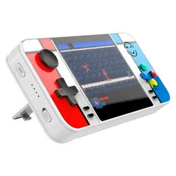 Consola Powerbank D41 500 Juegos 2 Mandos - Neón Blanco
