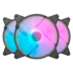 Ventilador de gabinete 3 en 1 Aigo darkFlash C6MS RGB - Negro