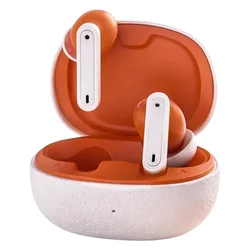 Auricular Satellite AE-6232 Inalámbrico - Blanco y Naranja