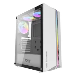 Gabinete Gamer Aigo darkFlash DK151 RGB Mid Tower - Blanco (3 ventiladores ARGB)