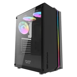 Gabinete Gamer Aigo darkFlash DK151 RGB Mid Tower - Negro (3 ventiladores ARGB)