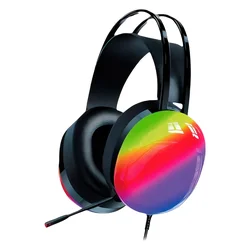 Auriculares Gamer USB Satellite AE-303 RGB - Negro