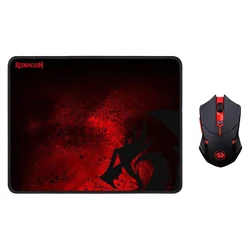 Redragon M601WL-BA Kit de ratón inalámbrico para jugadores 24000 DPI Alfombrilla para ratón - Negro