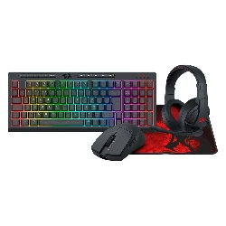 Kit Gamer Redragon Teclado K515RGB-SP + Mouse M724 + Headset S211 + Mousepad P016 - S147-SP