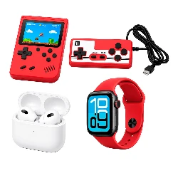 Kit de auriculares para consola portátil Smartwatch K35 Mini de 46 mm - Rojo