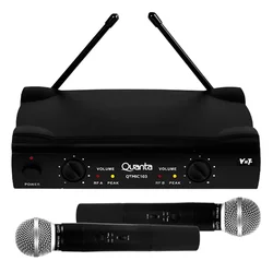 Dinámica Quanta QTMIC103 Micrófono Inalámbrico Bivolt - Negro