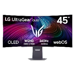 Monitor de juego OLED curvo LG Ultragear 45GX90SA 45"WUHD 240Hz - Negro