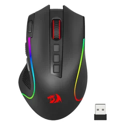 Ratón inalámbrico para jugadores Redragon Predator Pro M612RGB-PRO 8000 DPI - Negro