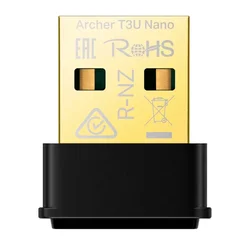 Adaptador Nano USB TP-Link Archer T3U AC1300 1300 Mbps - Negro