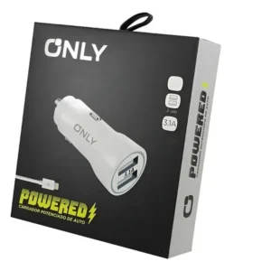 CARGADOR CELULAR AUTO ONLY POWERED 3.1A V8