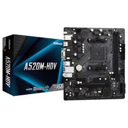 Placa base Asrock A520M-HDV DDR4 Socket AM4 Chipset AMD A520 Micro ATX
