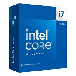 Procesador Intel Core i7-14700KF Socket LGA 1700 20 Core 28 Hilos 3.4GHz y 5.6GHz Turbo Cache 33MB