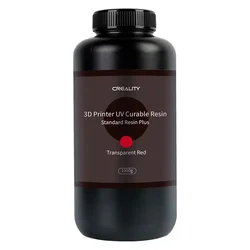 Resina LCD Plus Estándar 1Kg para Impresora 3D Creality - Plástico Rojo Transparente