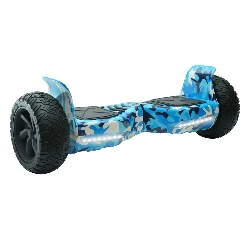 Patinete eléctrico Interbras 8,5" OFF Road Bluetooth LED - Camuflaje Azul