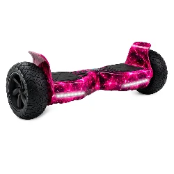 Patinete eléctrico Interbras 8.5" OFF Road Bluetooth LED - Rosa Galaxia