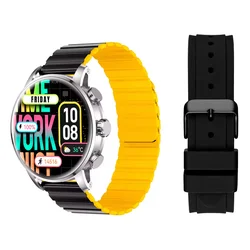 Reloj inteligente Kieslect Calling KR2 - Negro Amarillo